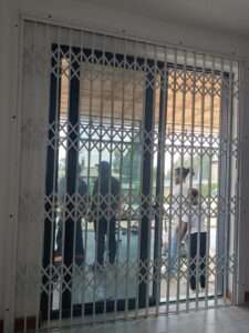 Imported retractable grill installation at residential home in Zambezi, Kenya