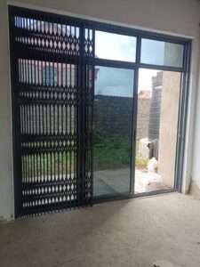 Imported retractable grill installation at residential home in Mwihoko, Kenya